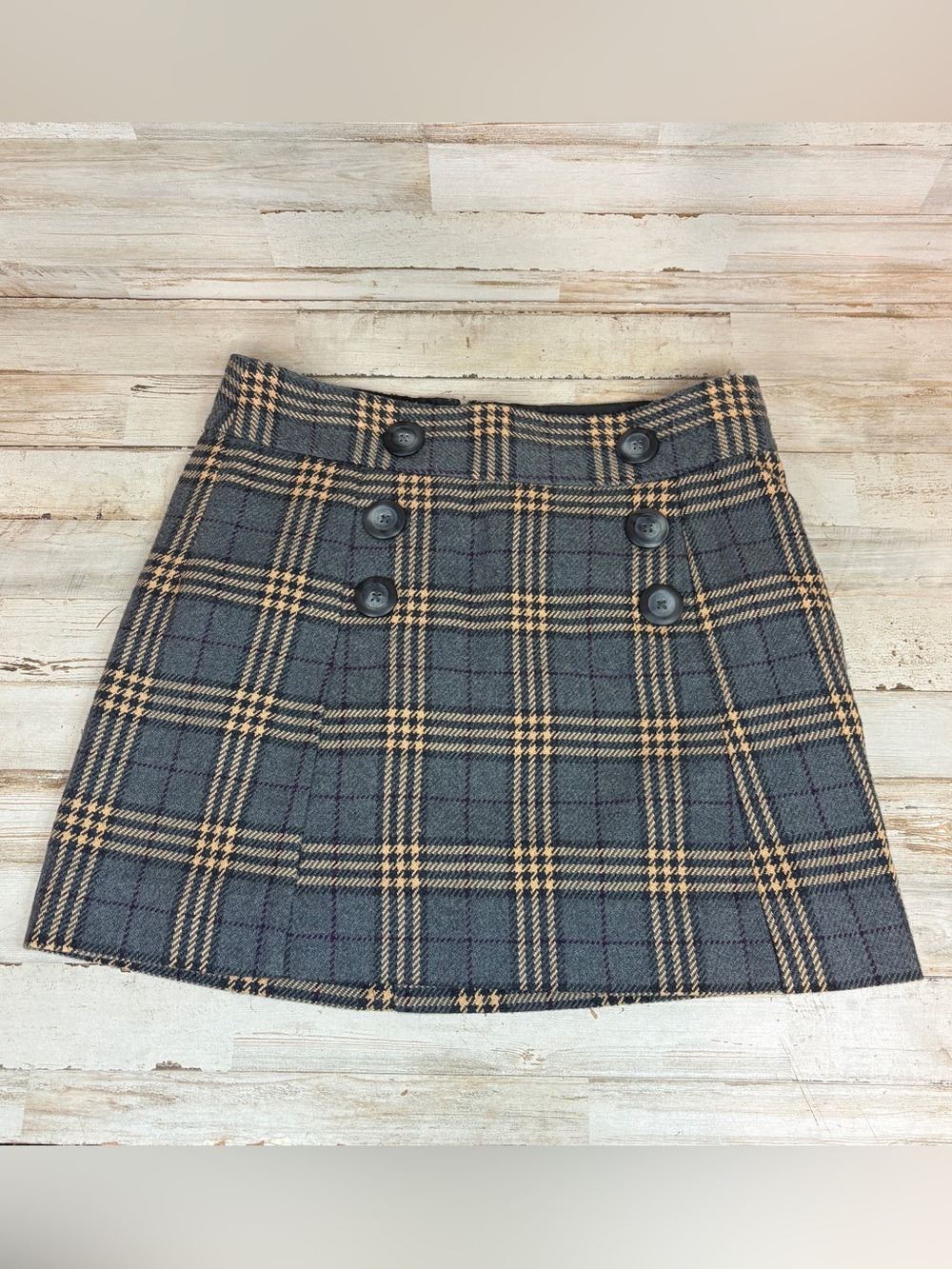 GAP Plaid Mini Skirt Size 2 Cotton Y2K 90s Retro Preppy Academia Grunge Lined